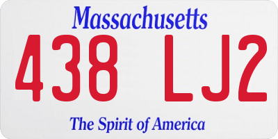 MA license plate 438LJ2