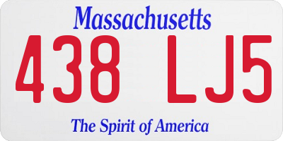 MA license plate 438LJ5