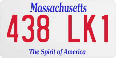 MA license plate 438LK1