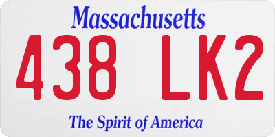 MA license plate 438LK2
