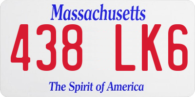 MA license plate 438LK6