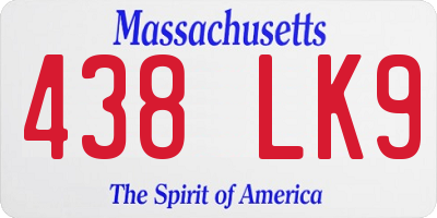 MA license plate 438LK9