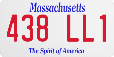 MA license plate 438LL1
