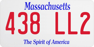 MA license plate 438LL2