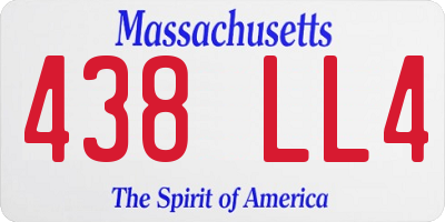 MA license plate 438LL4