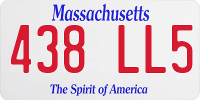 MA license plate 438LL5