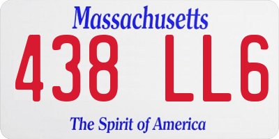 MA license plate 438LL6