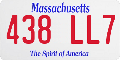 MA license plate 438LL7