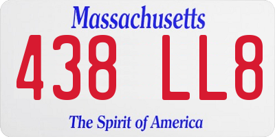 MA license plate 438LL8