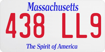 MA license plate 438LL9
