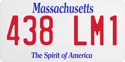 MA license plate 438LM1