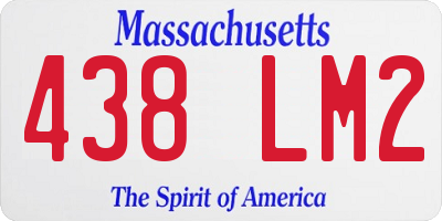MA license plate 438LM2