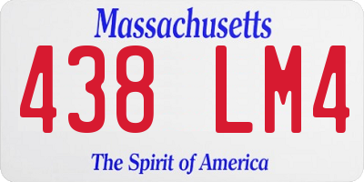 MA license plate 438LM4