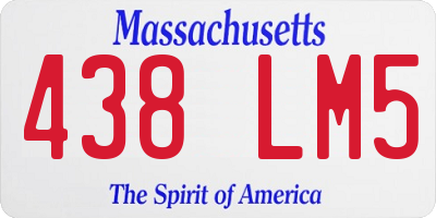 MA license plate 438LM5