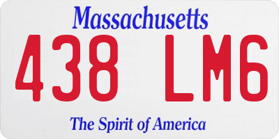 MA license plate 438LM6