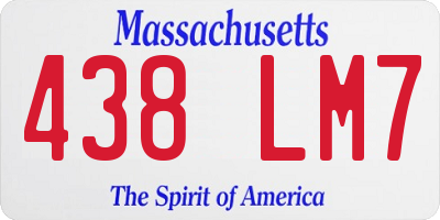 MA license plate 438LM7