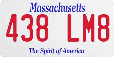 MA license plate 438LM8