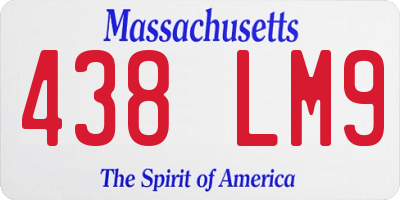 MA license plate 438LM9