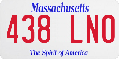 MA license plate 438LN0