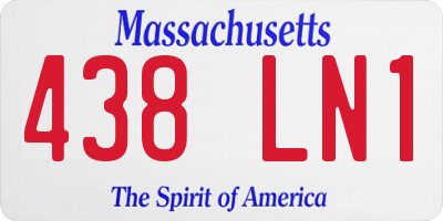 MA license plate 438LN1