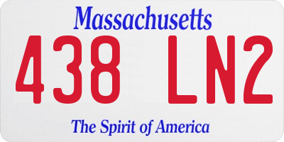 MA license plate 438LN2