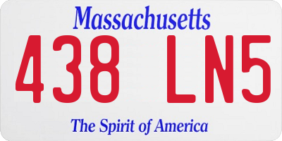 MA license plate 438LN5