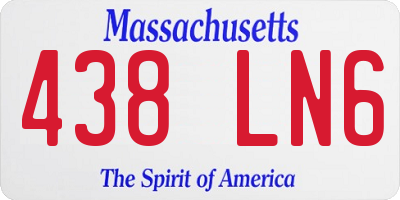 MA license plate 438LN6