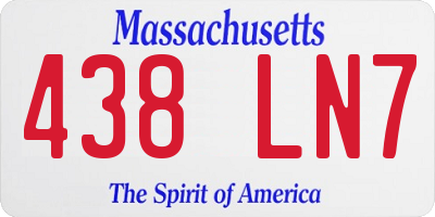 MA license plate 438LN7