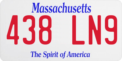MA license plate 438LN9