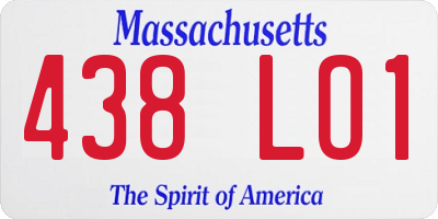 MA license plate 438LO1