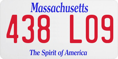 MA license plate 438LO9