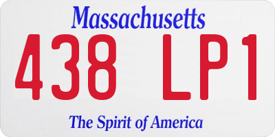 MA license plate 438LP1