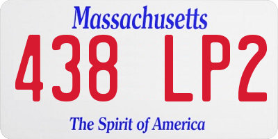 MA license plate 438LP2