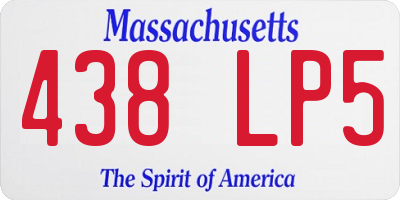 MA license plate 438LP5