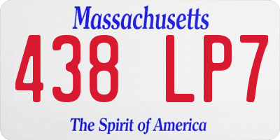 MA license plate 438LP7