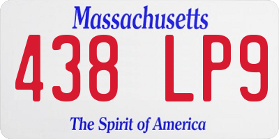 MA license plate 438LP9