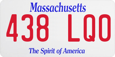 MA license plate 438LQ0