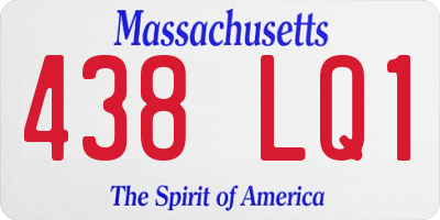 MA license plate 438LQ1