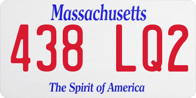 MA license plate 438LQ2