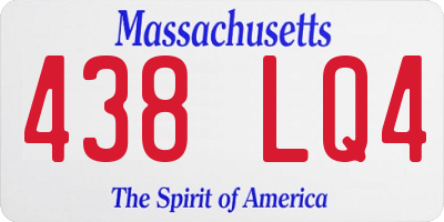 MA license plate 438LQ4