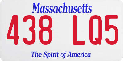 MA license plate 438LQ5