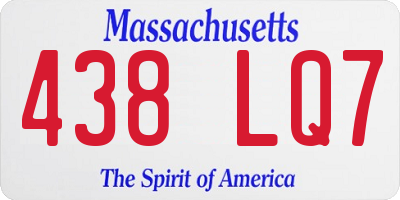 MA license plate 438LQ7