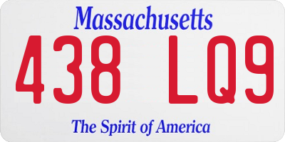 MA license plate 438LQ9