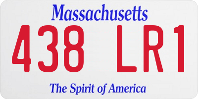 MA license plate 438LR1