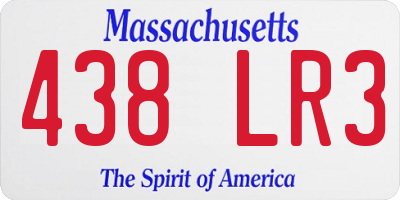 MA license plate 438LR3