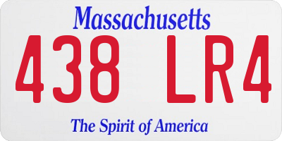 MA license plate 438LR4