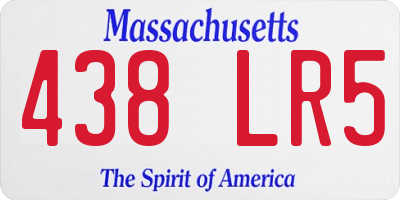 MA license plate 438LR5