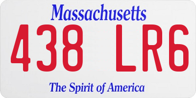MA license plate 438LR6