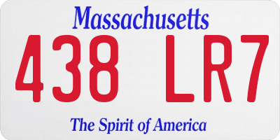 MA license plate 438LR7
