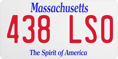 MA license plate 438LS0
